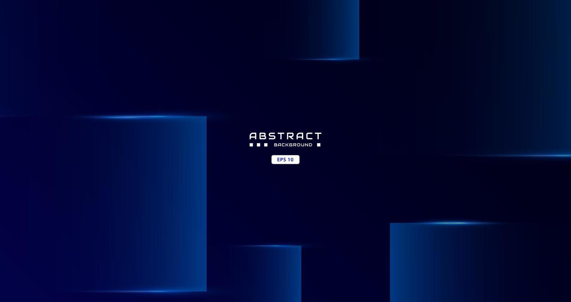 dark blue background with abstract light square shape, arrow, dynamic and sport banner concept. vector