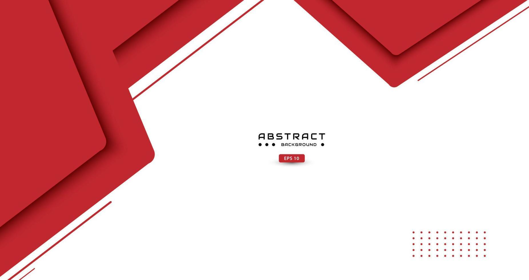 fondo rojo abstracto con forma geométrica y espacio en blanco en el centro vector