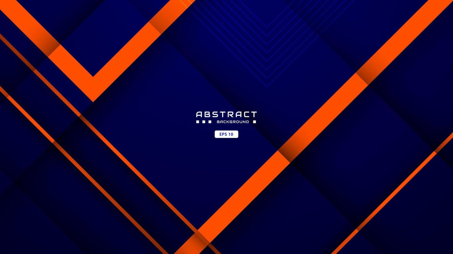 fondo naranja azul con forma cuadrada abstracta y efecto de arañazos, dinámico para el concepto de banner comercial o deportivo. vector