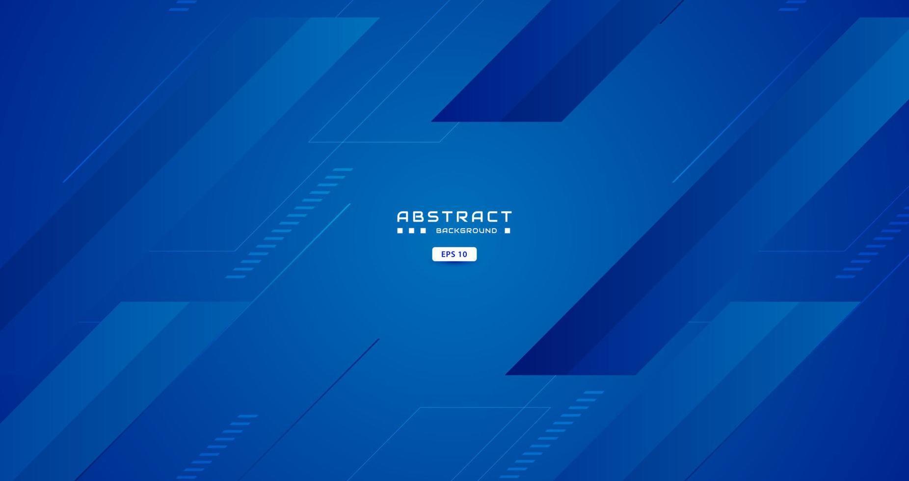 Blue background with abstract square shape, dynamic and sport banner concept. vector