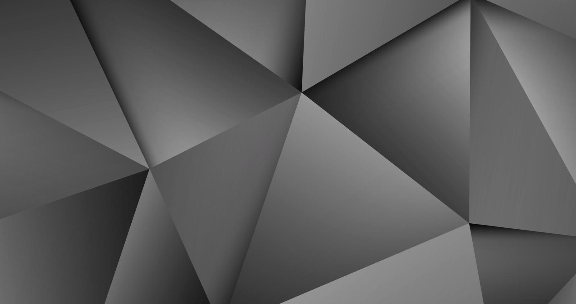 Realistic silver background, abstract geometric rumpled triangular