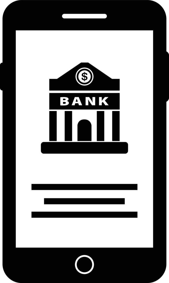 icono de banca móvil vector