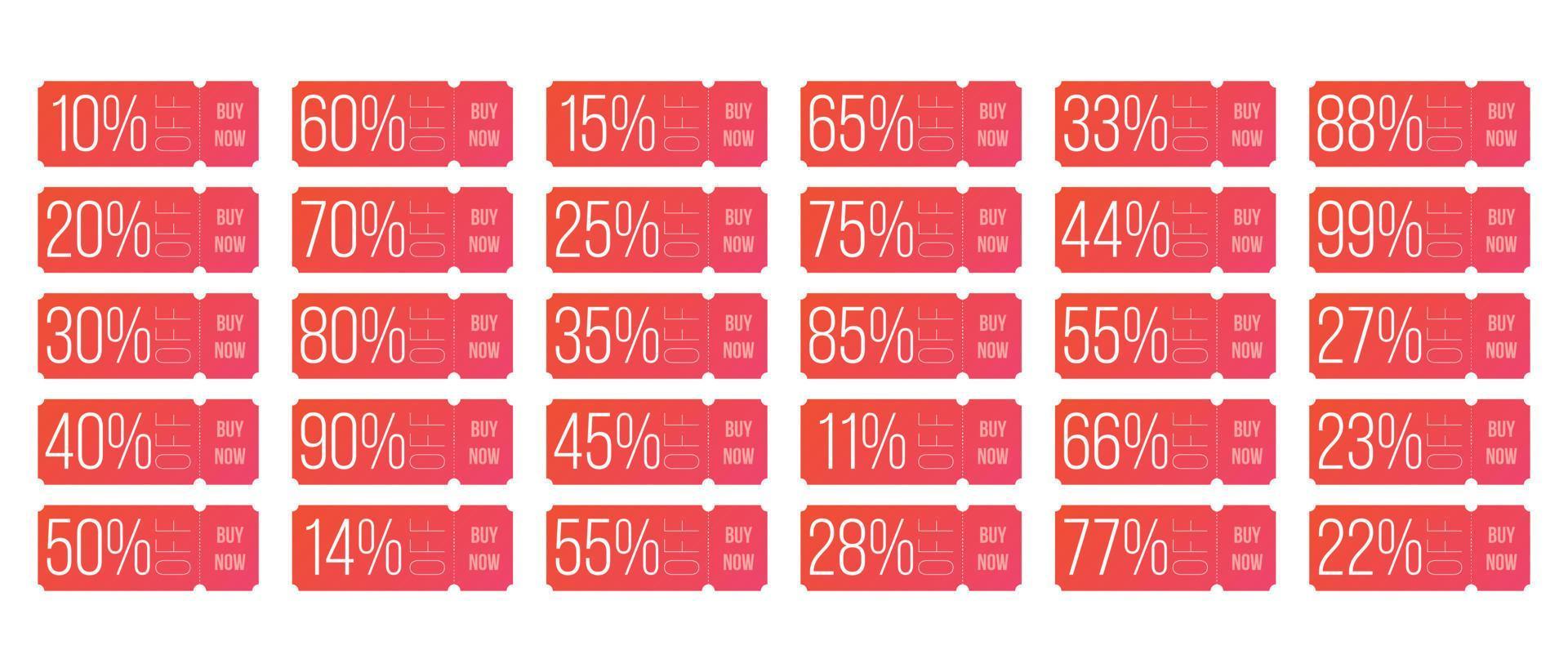 Gradient Banner Sale Discount Coupons vector