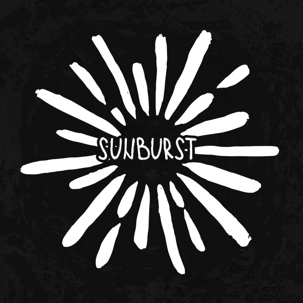 Hand drawn sunbursts vector