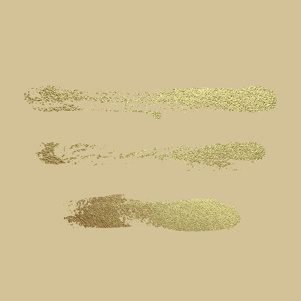Vector gold paint stroke. Abstract gold glittering textured art illustration.