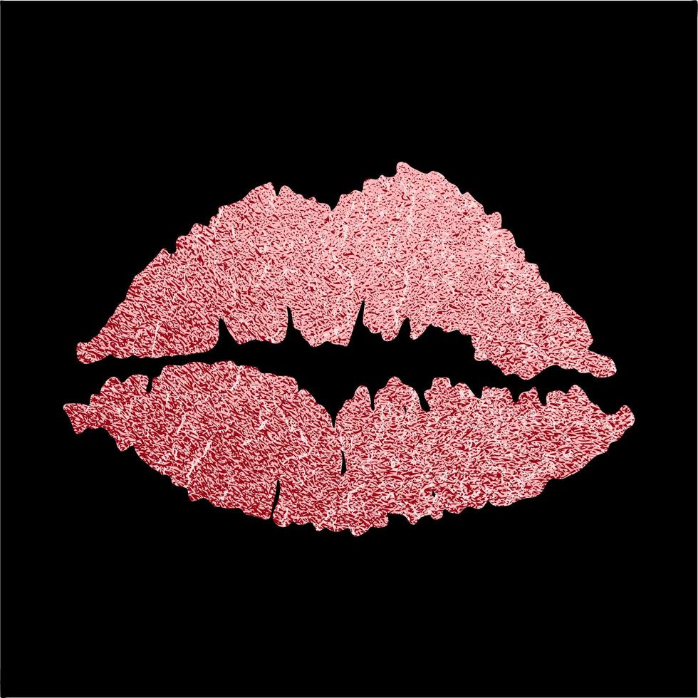 Lip icon with glitter effect vector