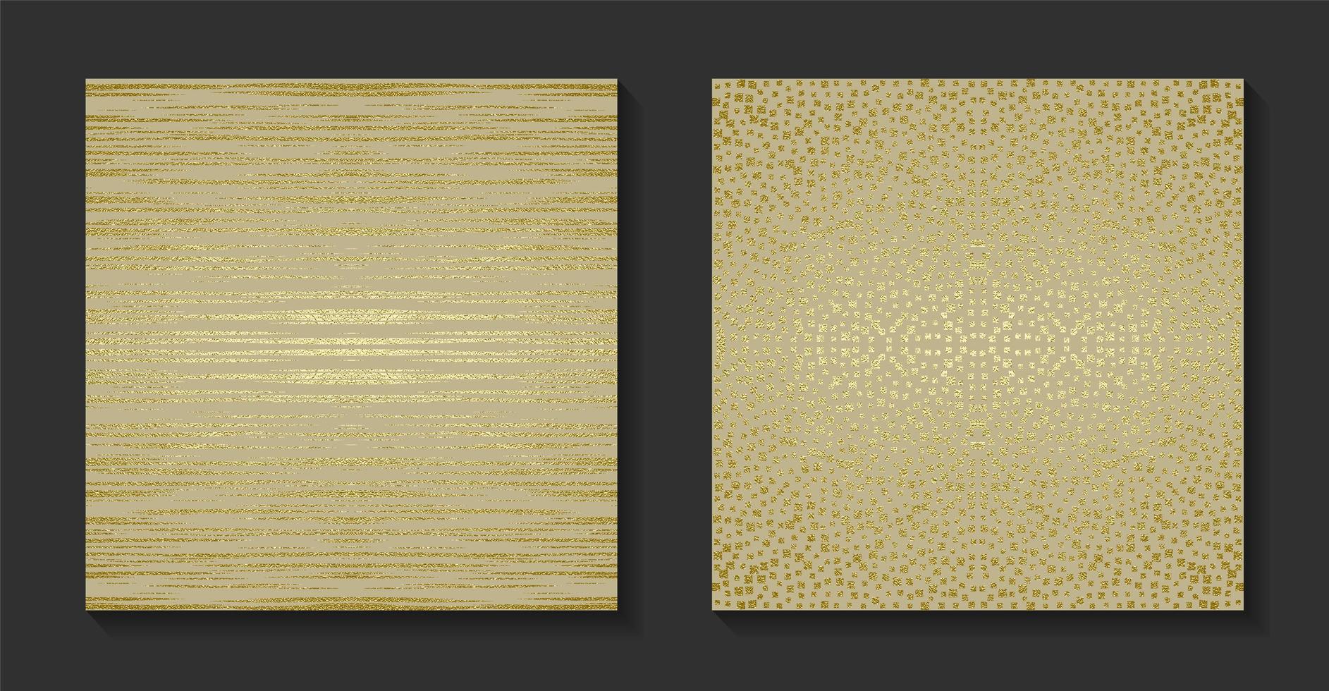Golden luxury backgrounds set. Vintage vector illustration.