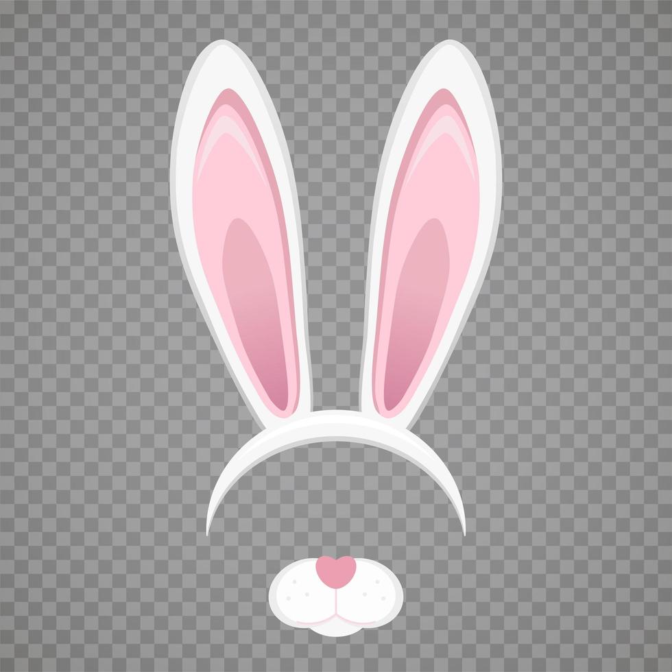 Easter mask with bunny ears isolated vector