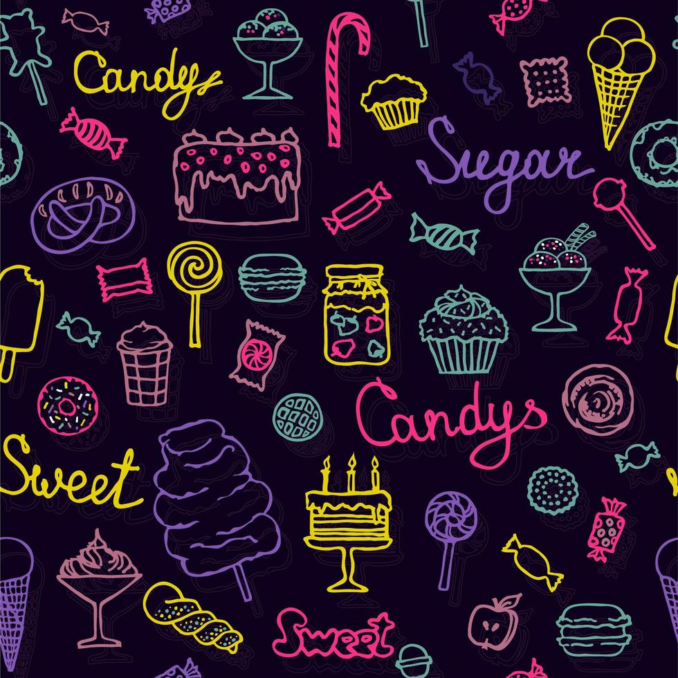sweet candys collection vector