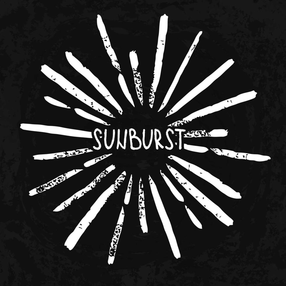 Hand drawn sunbursts vector