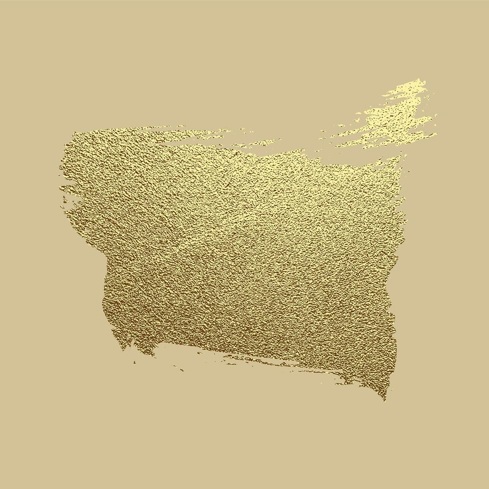 Vector gold paint stroke. Abstract gold glittering textured art illustration.