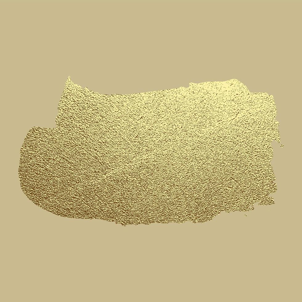 Vector gold paint stroke. Abstract gold glittering textured art illustration.