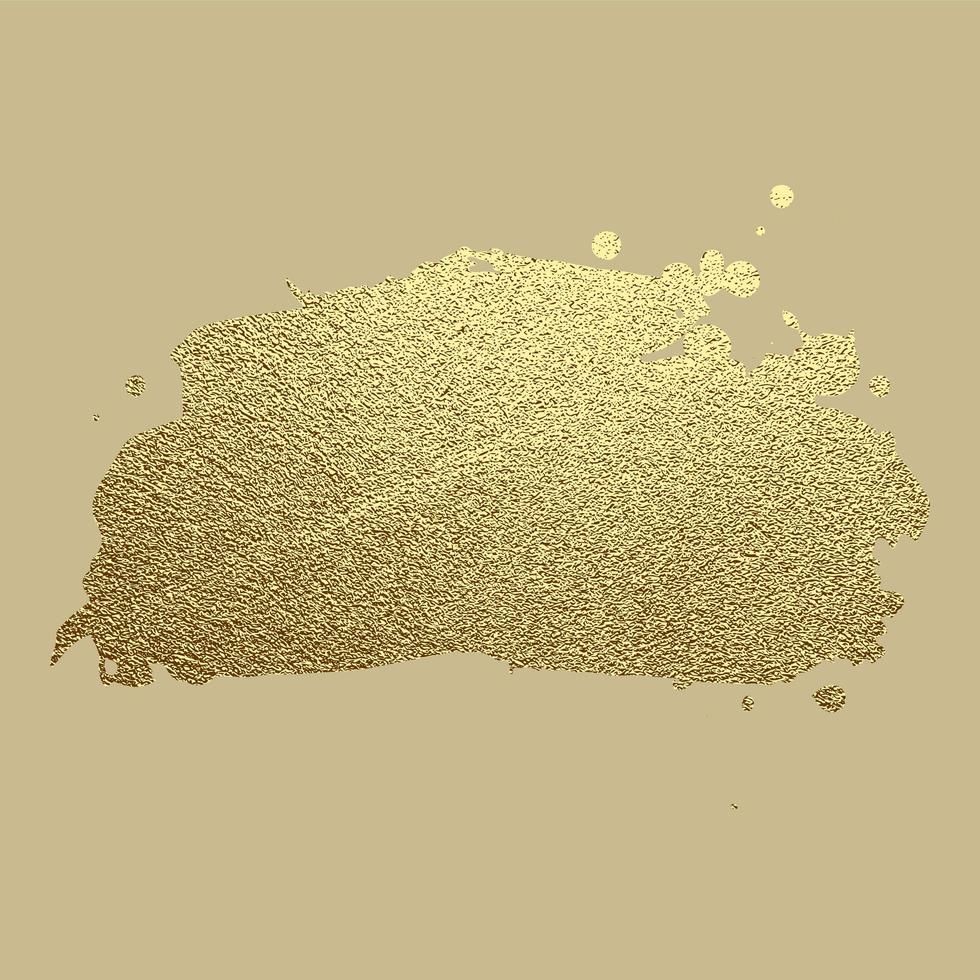 trazo de pintura de oro vectorial. ilustración de arte texturizado brillante de oro abstracto. vector