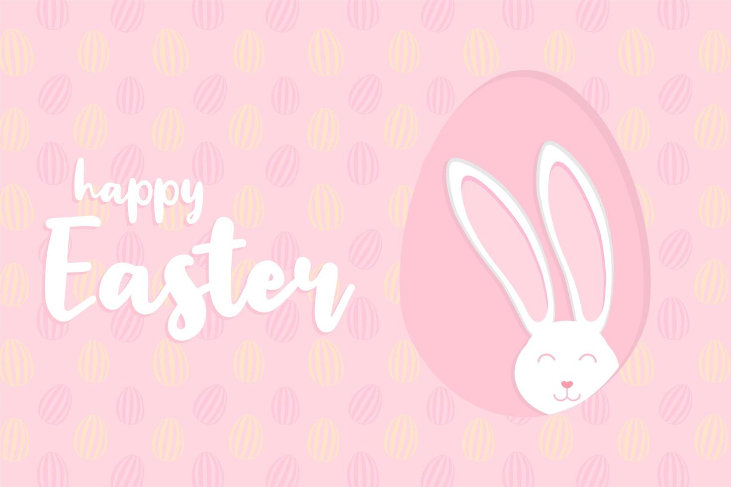 Vector illustration of Easter bunny ears card