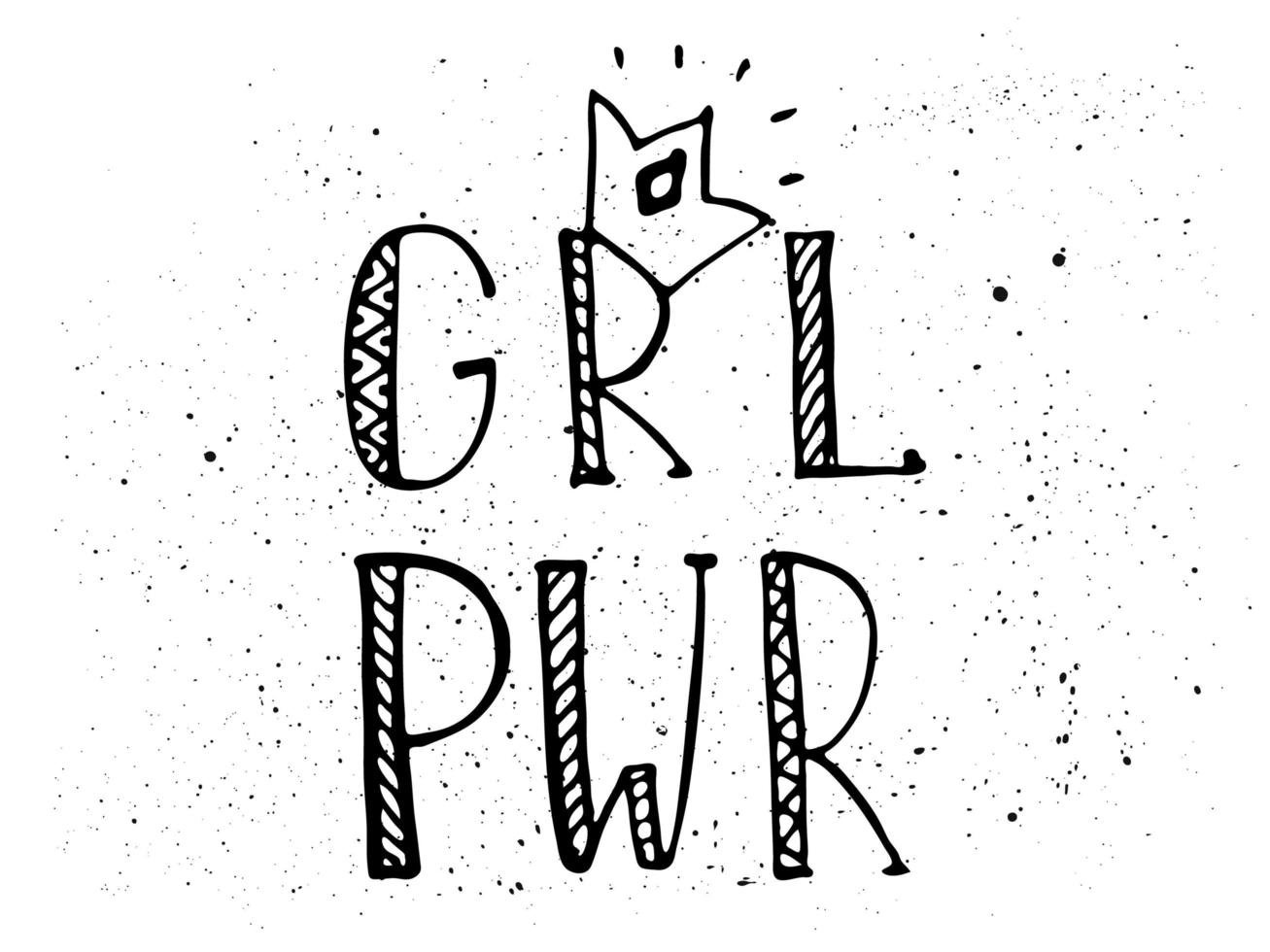 citas e ilustraciones de girl power vector