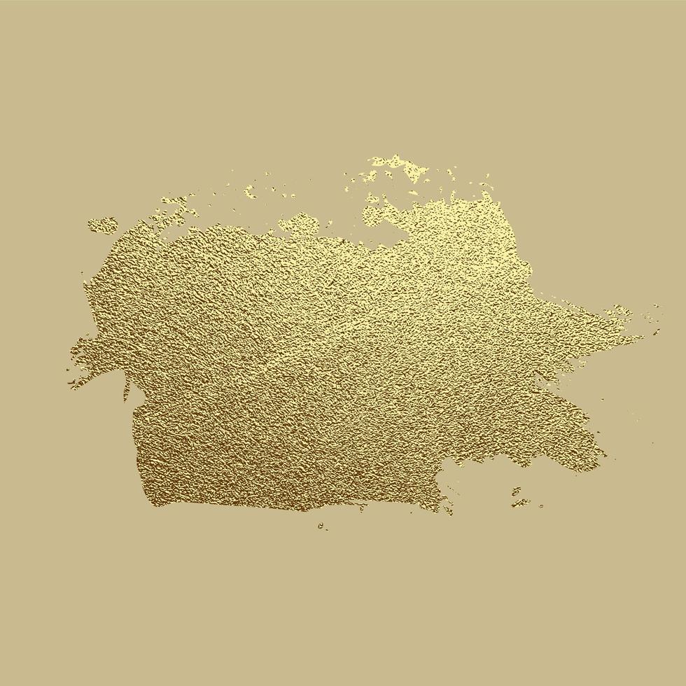 Vector gold paint stroke. Abstract gold glittering textured art illustration.