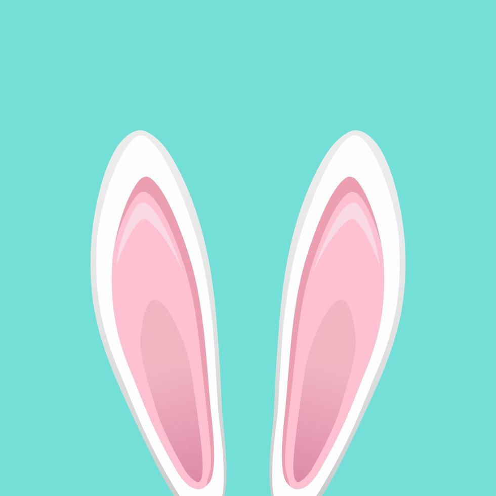 Easter background with bunny ears isolated vector