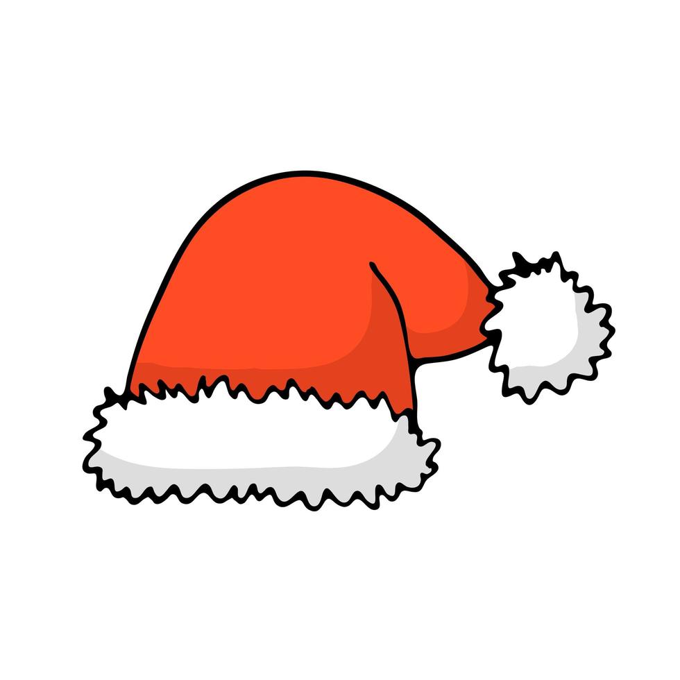 doodle christmass color icon vector