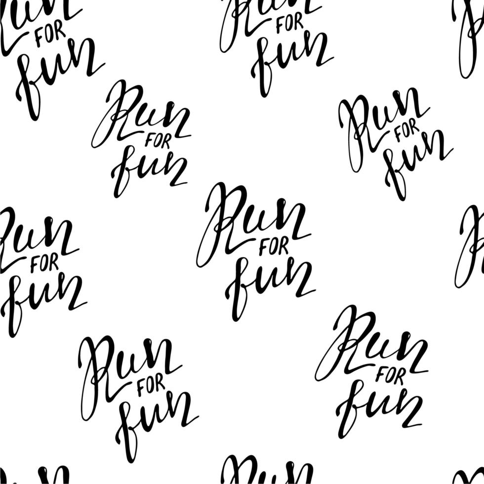 Run motivation background. Seamless sport pattern. vector