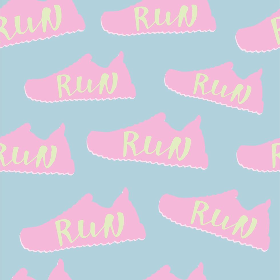 Run motivation background. Seamless sport pattern. vector