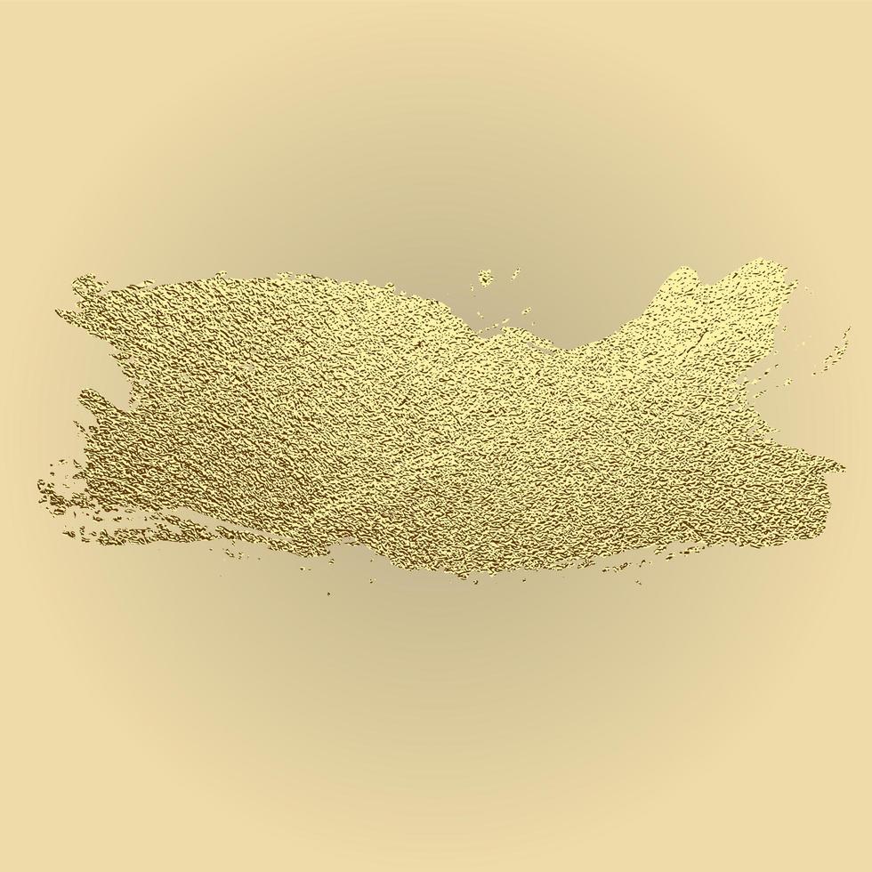 Vector gold paint stroke. Abstract gold glittering textured art illustration.