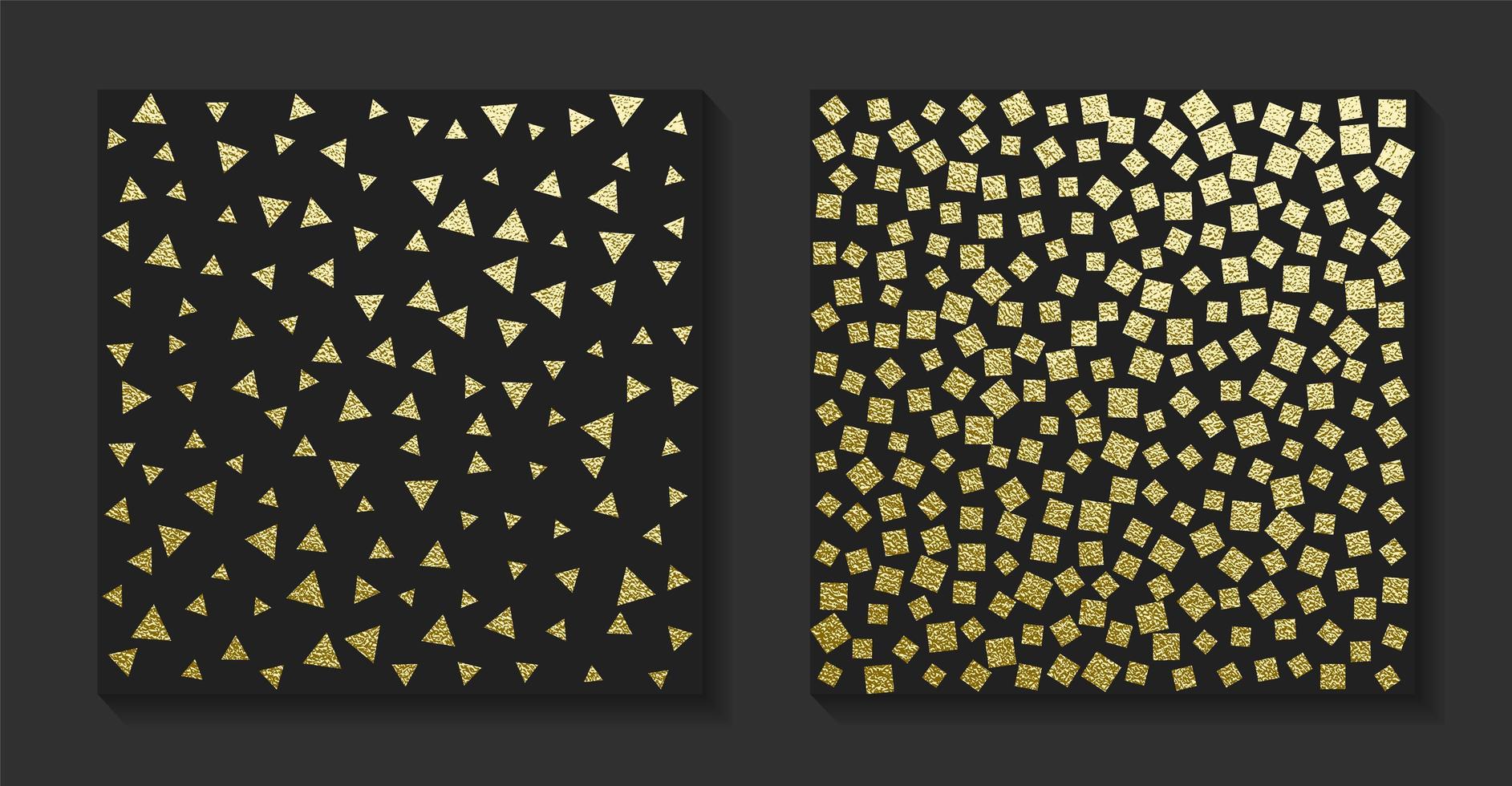 Golden luxury backgrounds set. Vintage vector illustration.