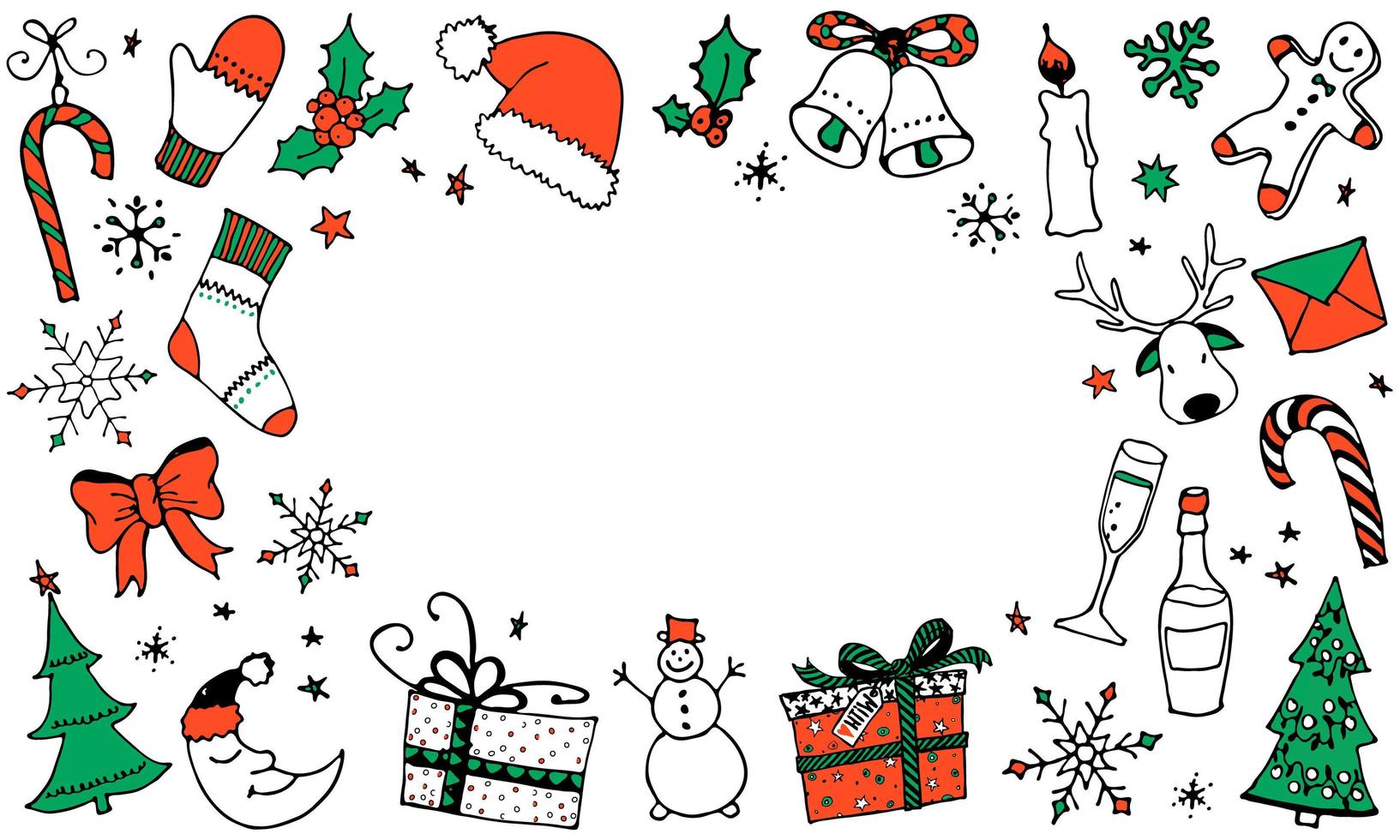 fondo de dibujos animados de navidad con lugar para el texto vector