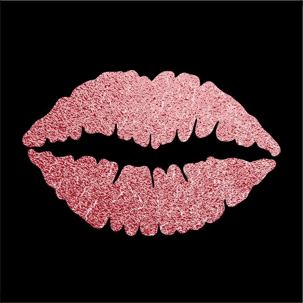 Lip icon with glitter effect vector