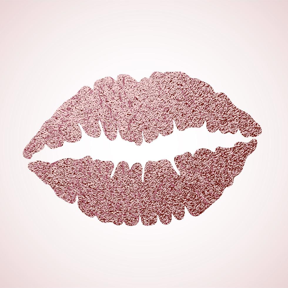 Lip icon with glitter effect vector