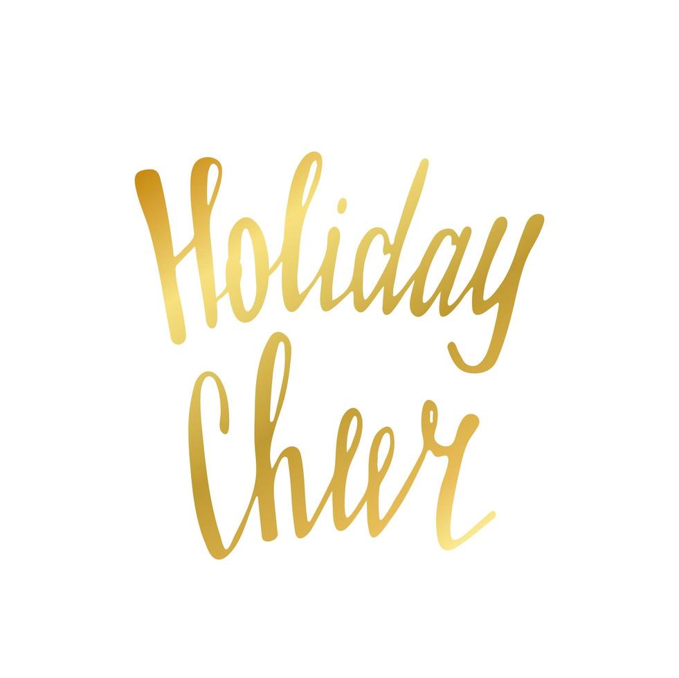 Merry Christmas gold Lettering Design. Greeting text. Vector illustration EPS10