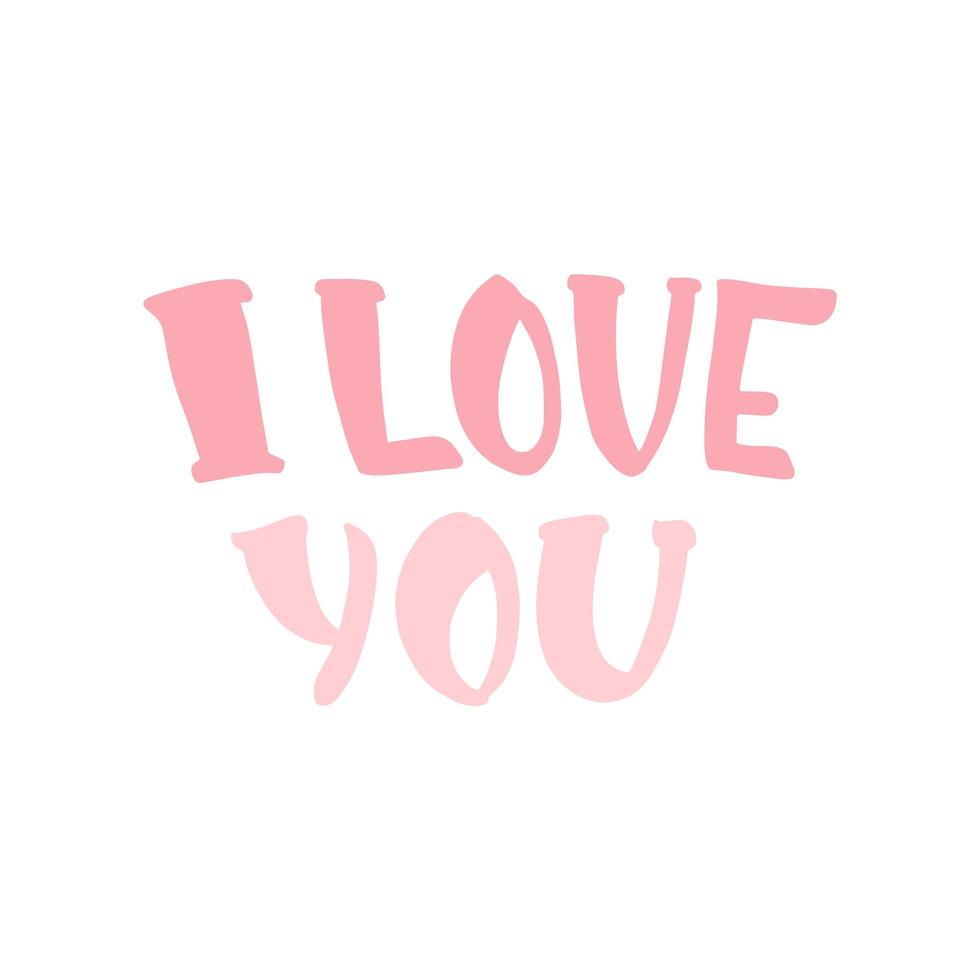 valentines day doodle lettering background vector