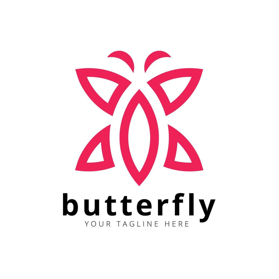 Butterfly logo design template vector