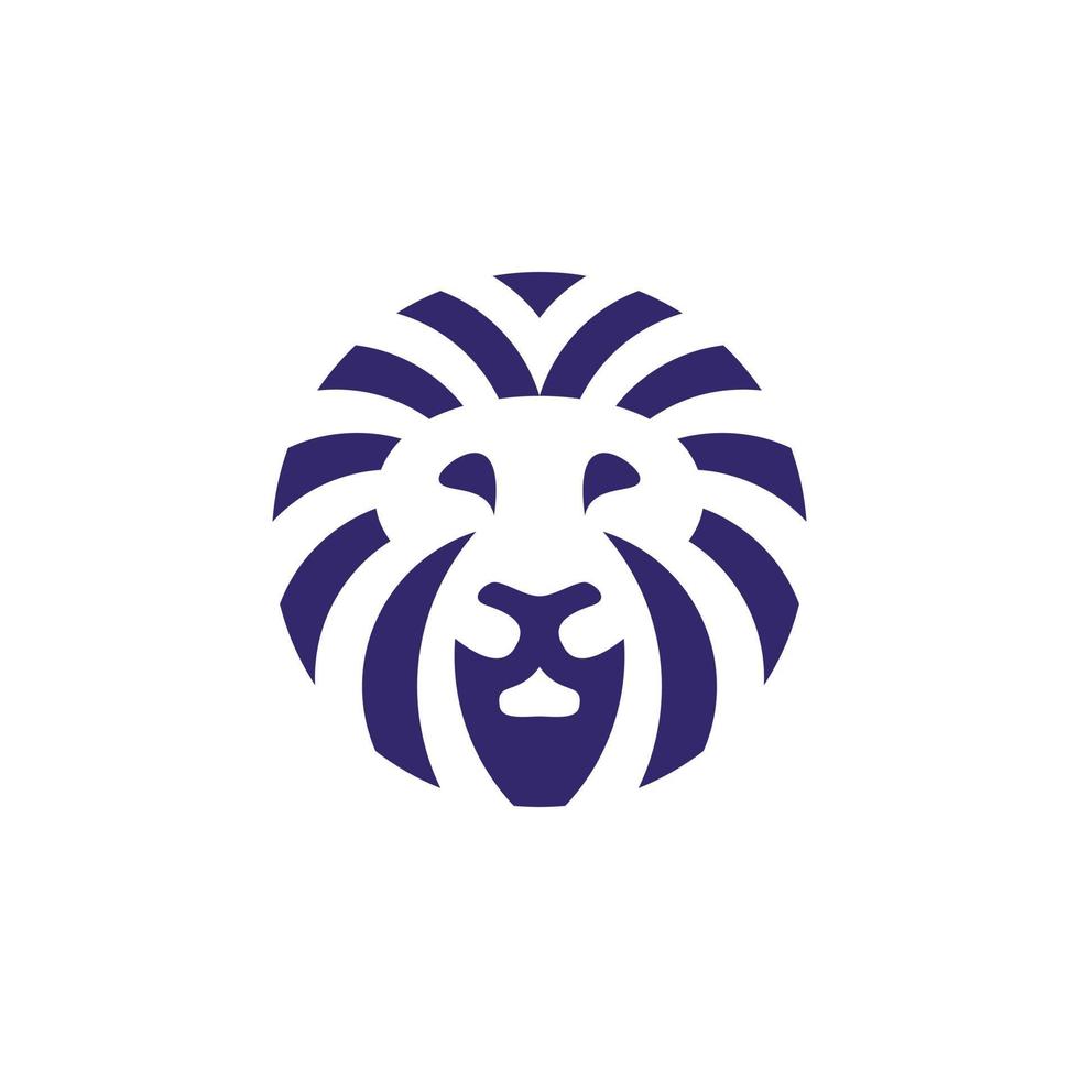 Lion head logo design template vector