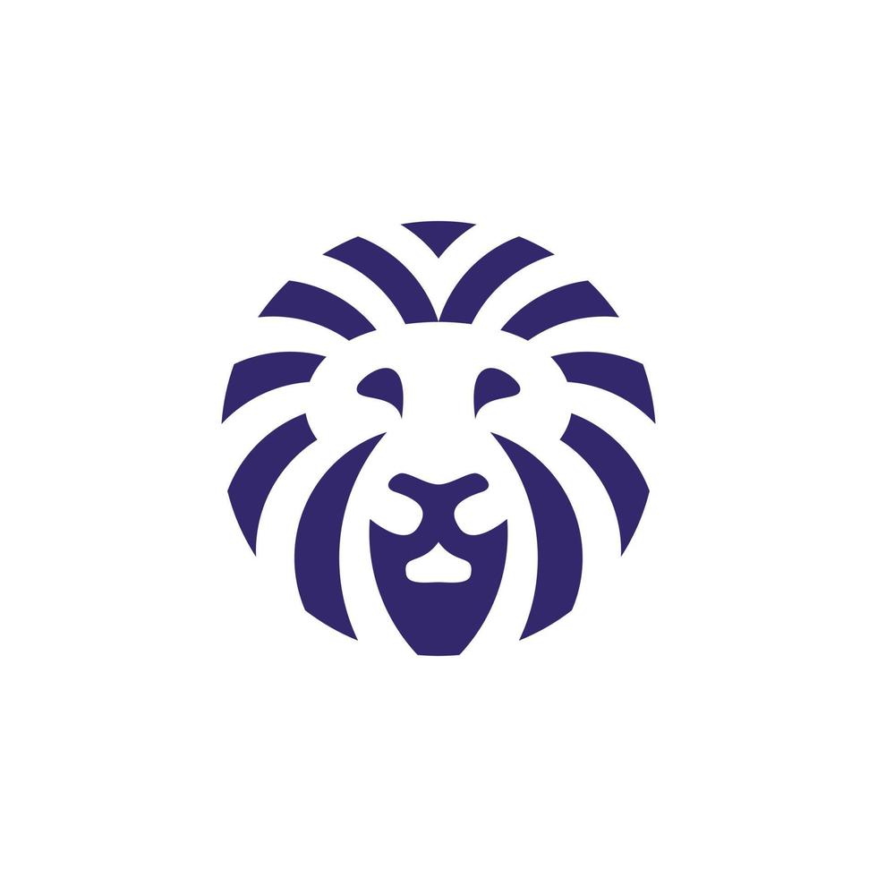 Lion head logo design template vector