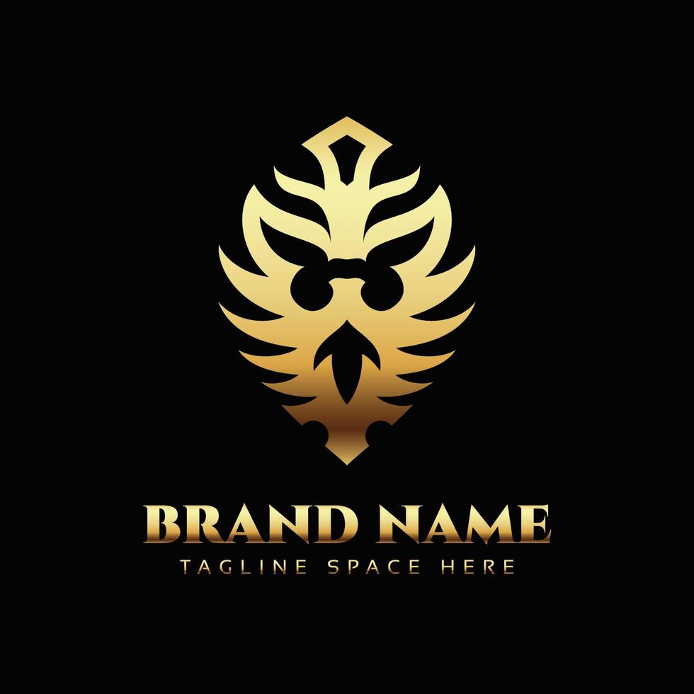 Lion head logo design template vector