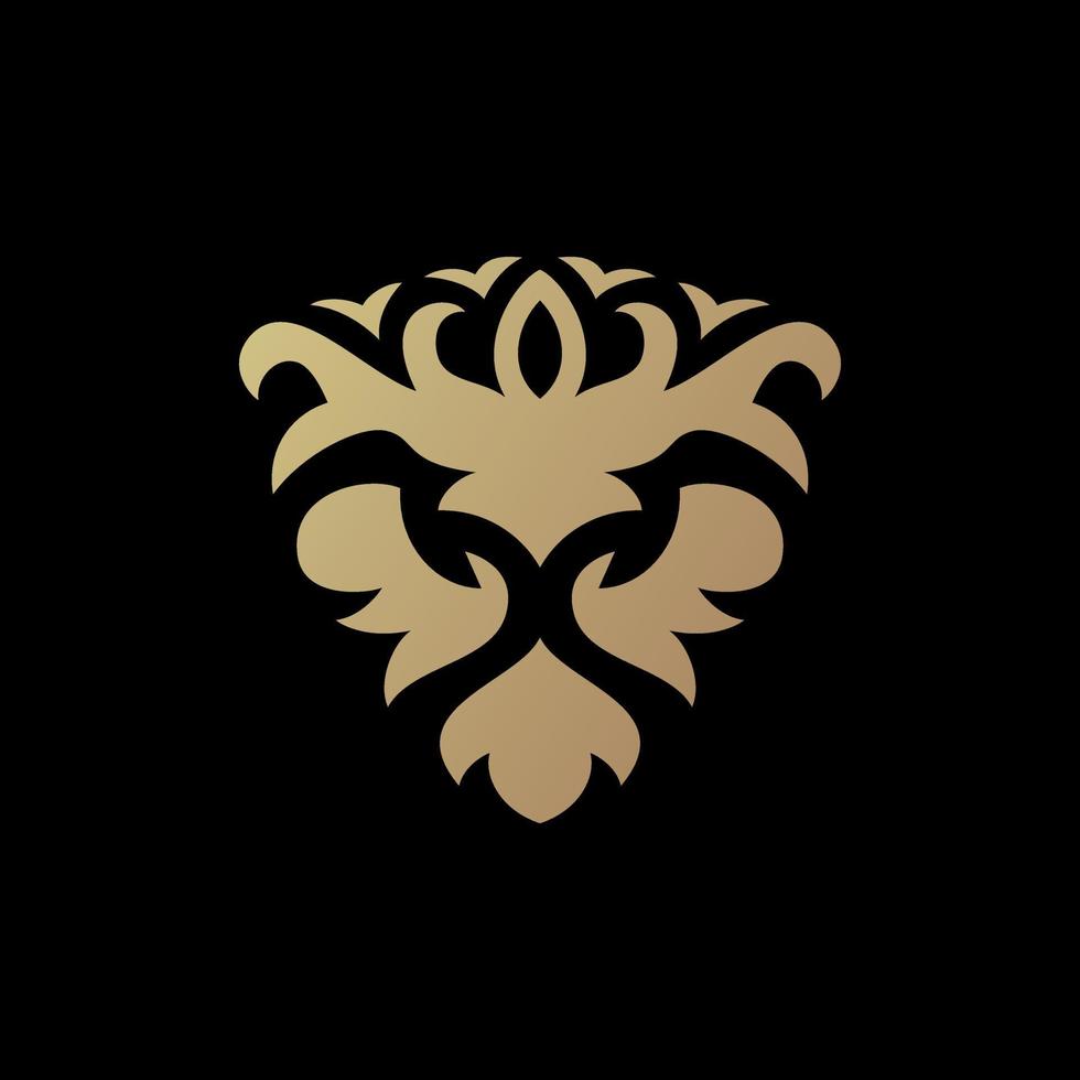 Lion head logo design template vector