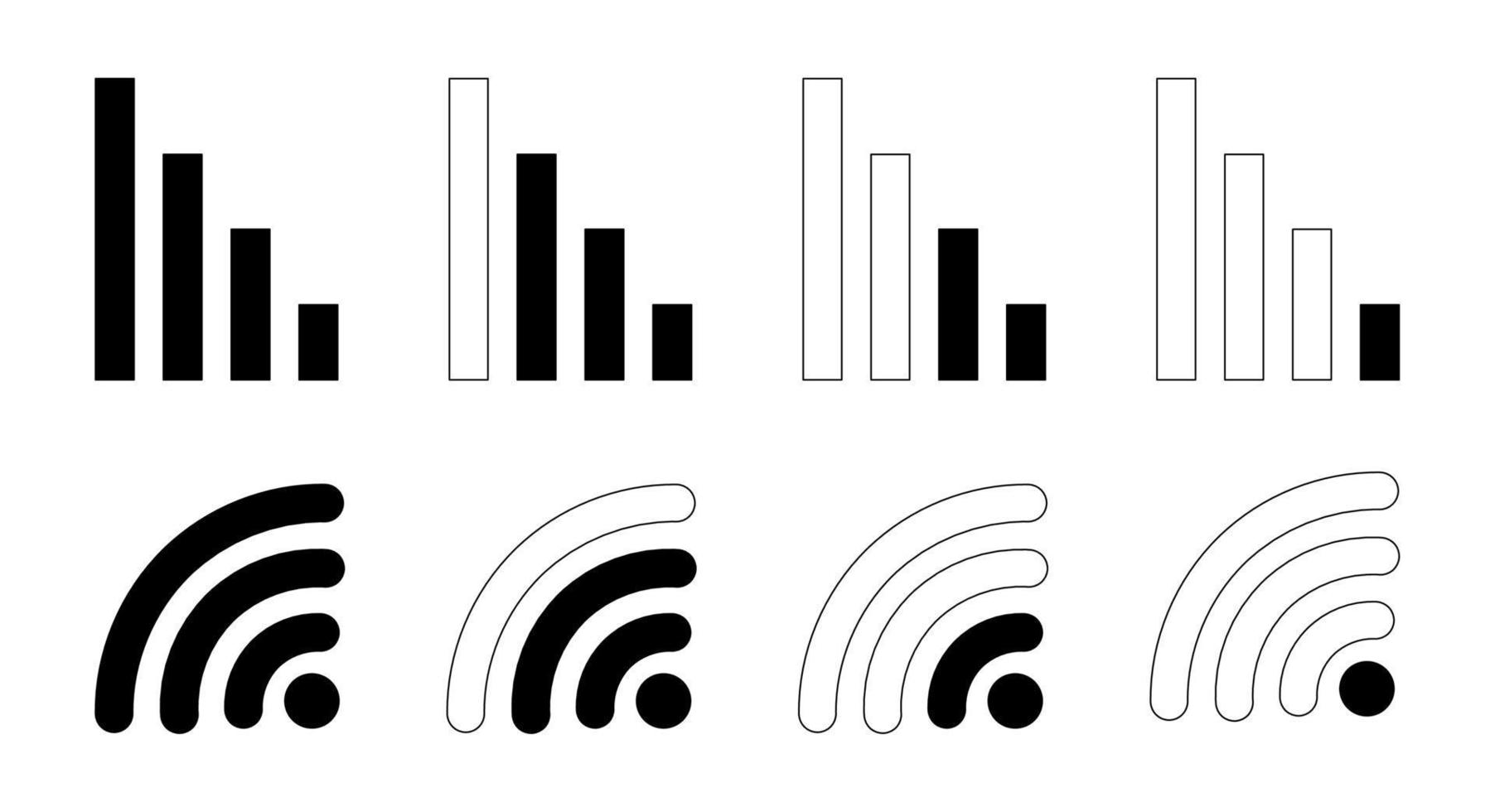 black and white signal icon vector