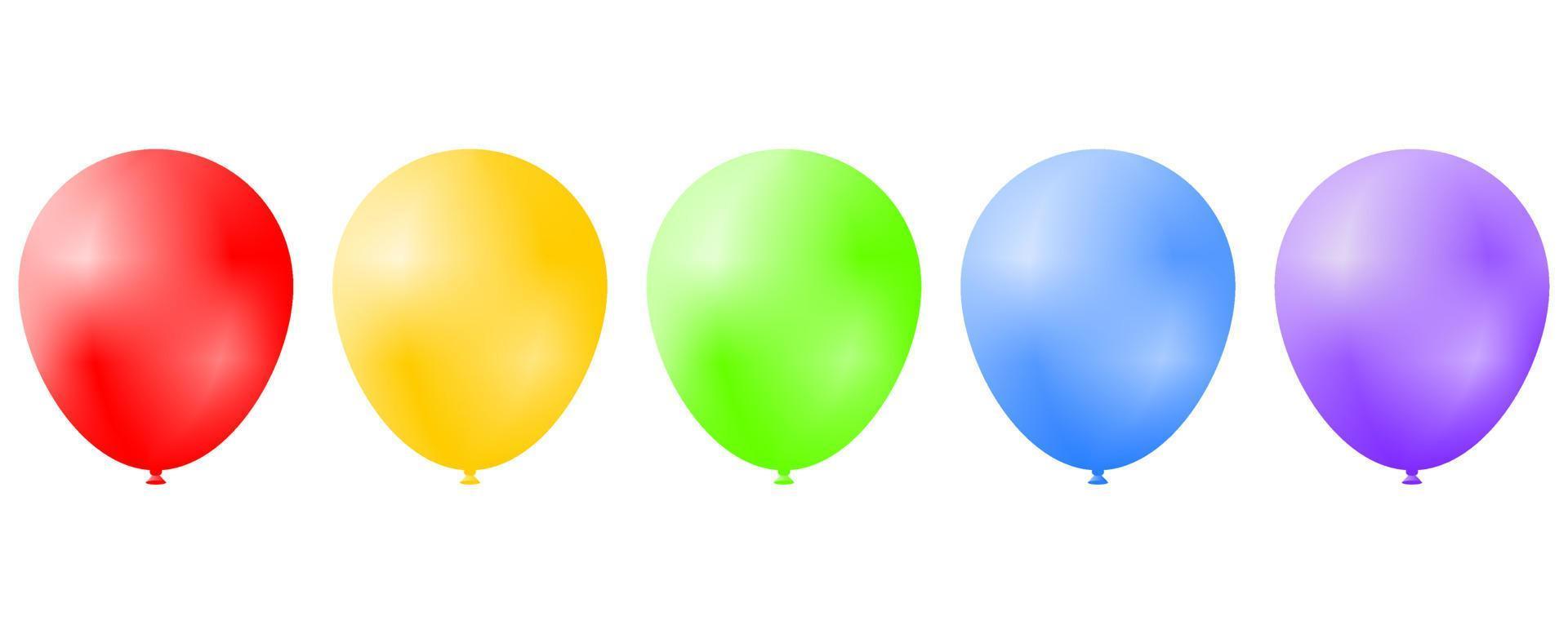 conjunto de globos de colores vector