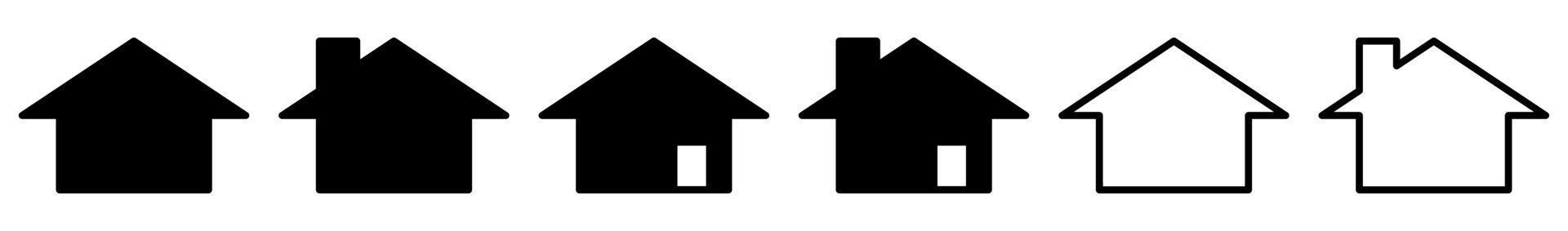 house color black and white icon vector