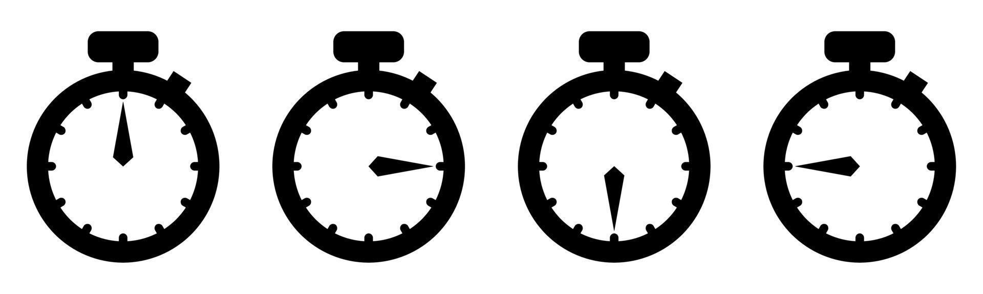 Timer icons on a white background vector