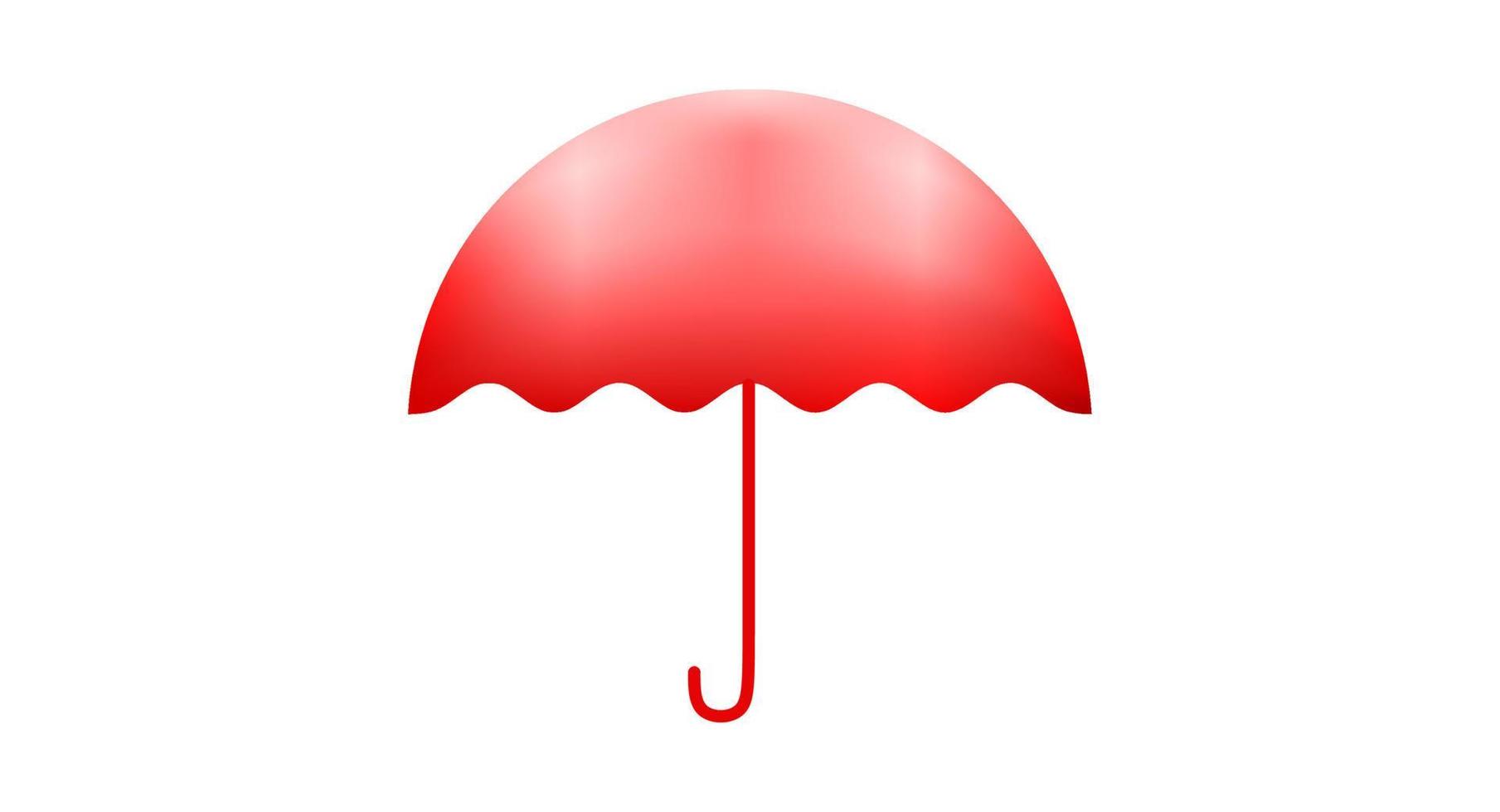 icono de paraguas rojo vector