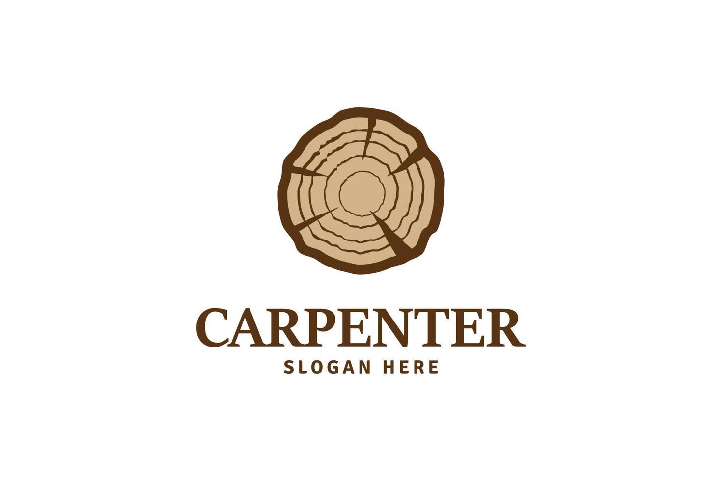 vector de diseño de logotipo de carpintero