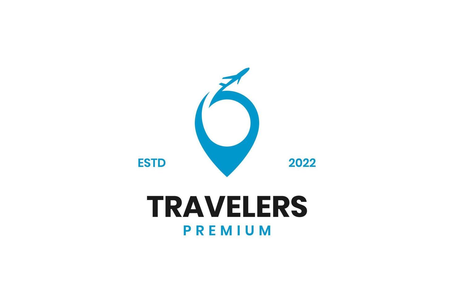 vector de diseño de logotipo de ubicación de viaje