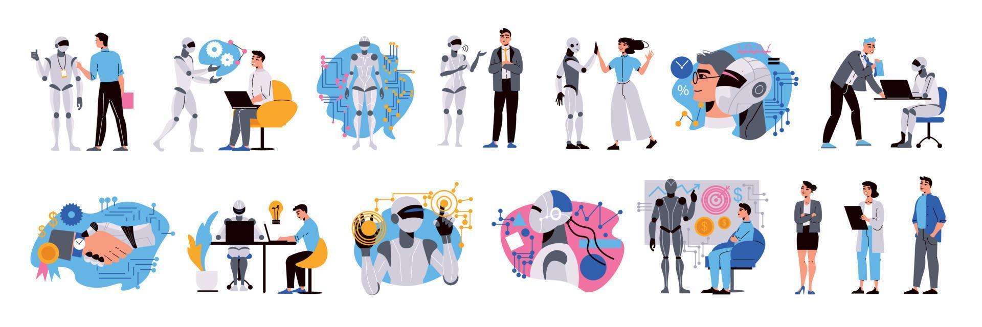 Artificial Intelligence Set vector