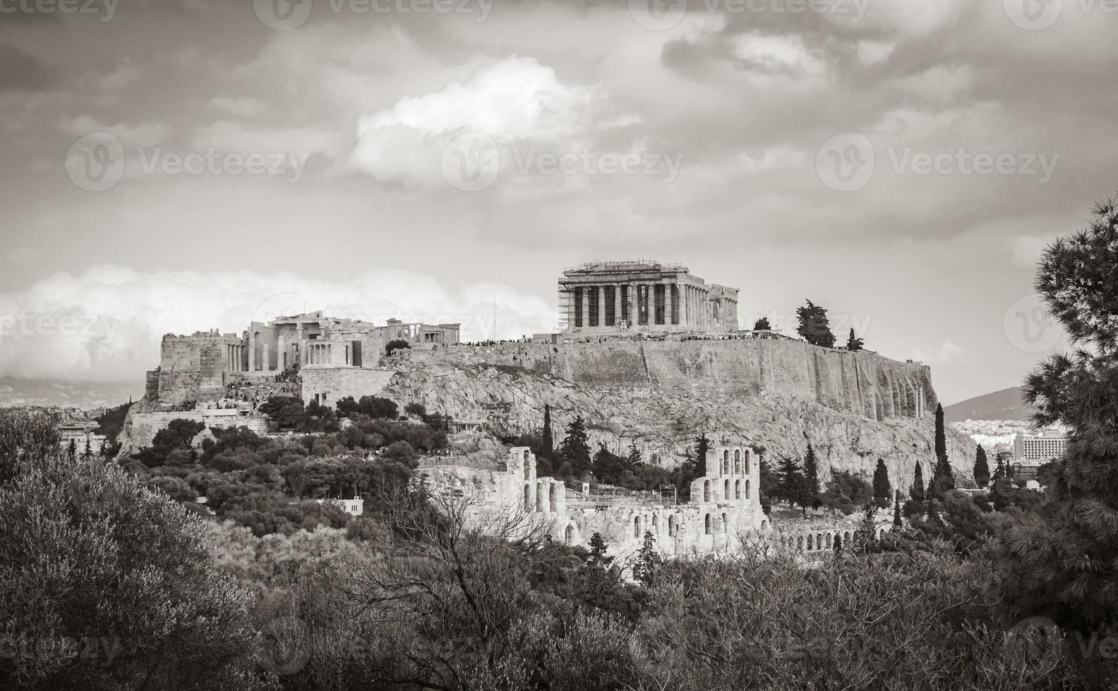 acrópolis de atenas ruinas partenón grecia capital atenas en grecia. foto