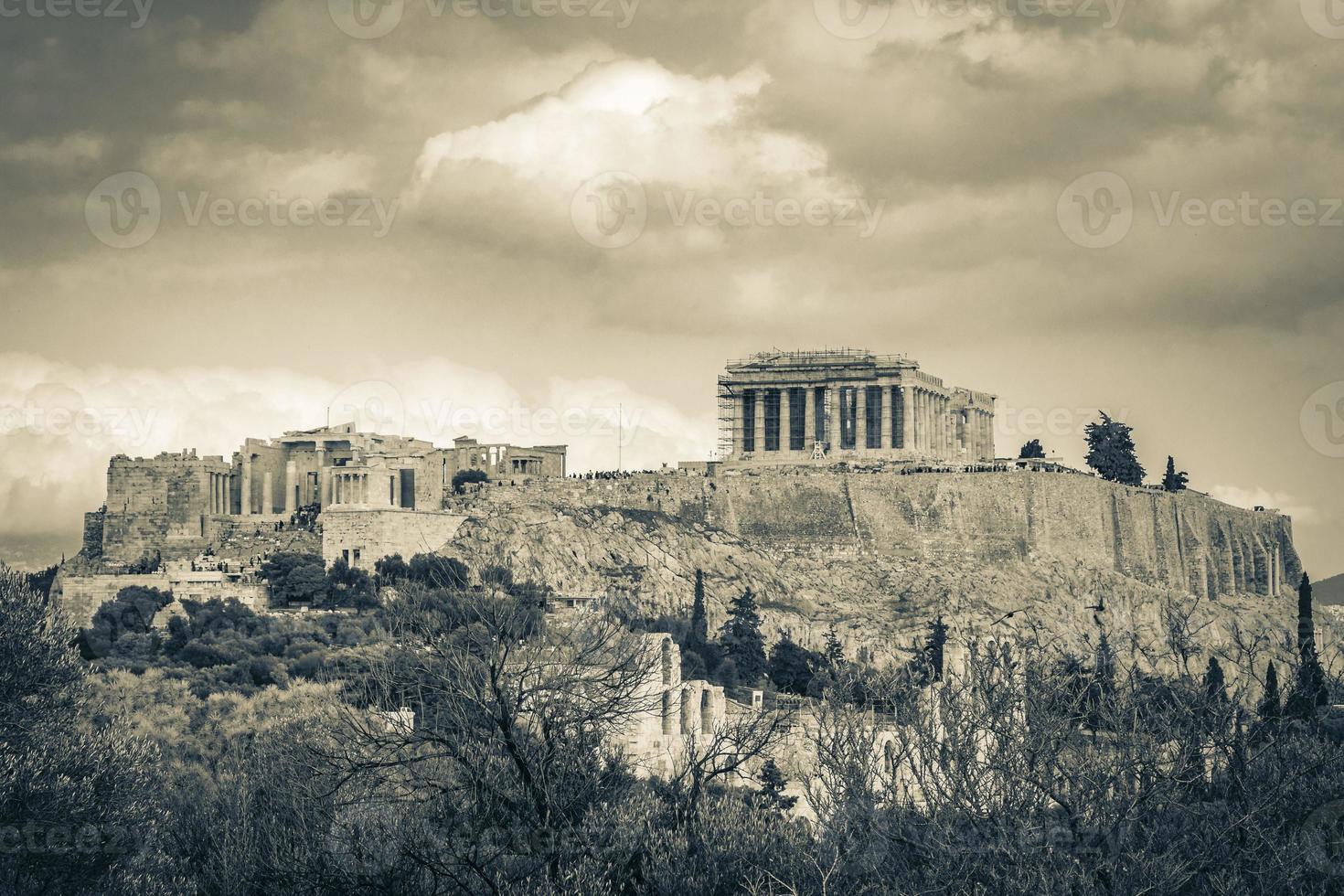 Acropolis of Athens ruins Parthenon Greeces capital Athens in Greece. photo