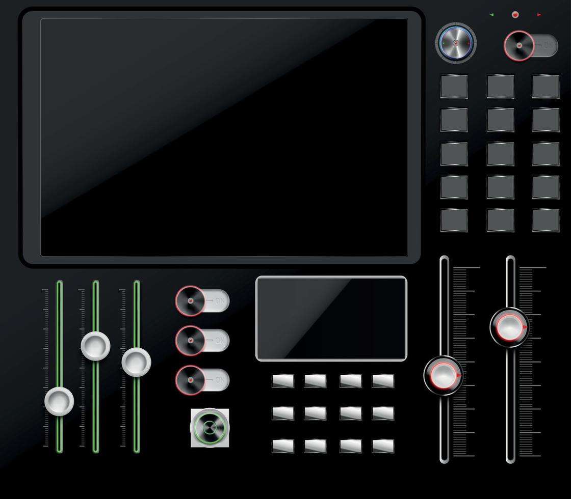 Dashboard Elements Realistic Composition vector