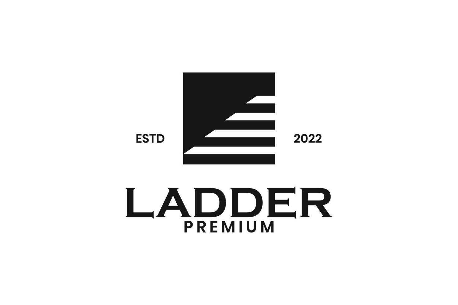 diseño de logotipo de icono de escalera de escalera para empresas vector