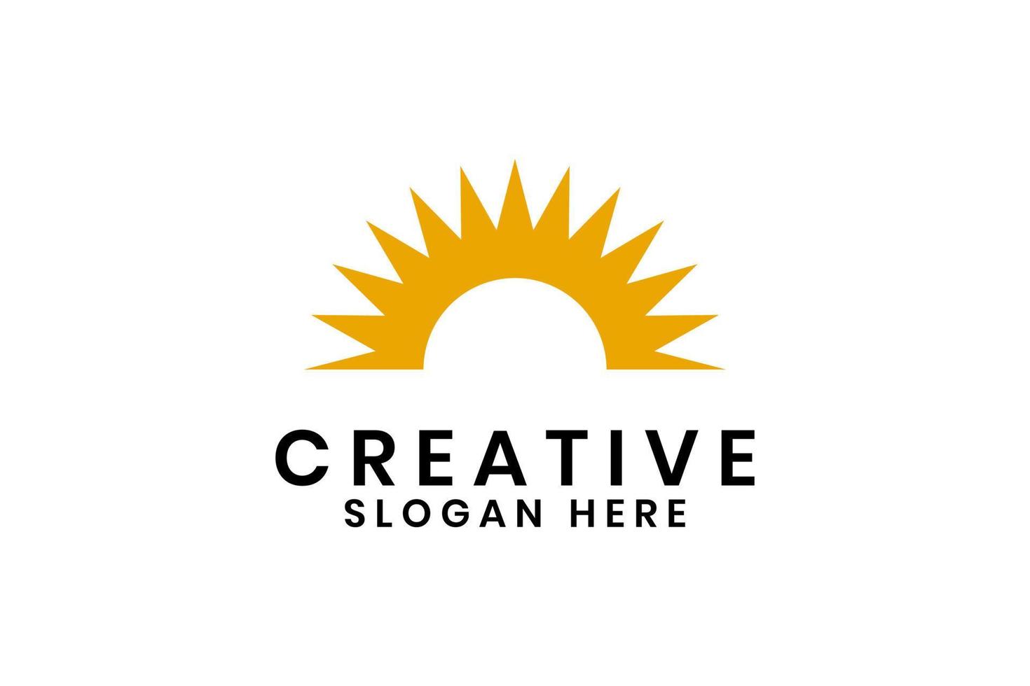 Icon sun design logo vector