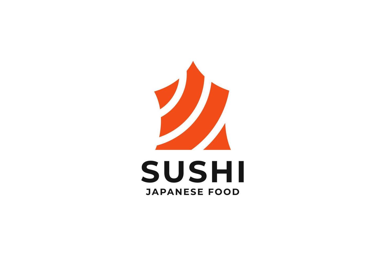 plantilla de vector de diseño de logotipo de sushi